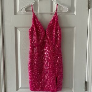 Lucy In The Sky Pink Sequin Dress